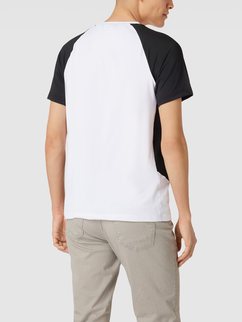 T-Shirt mit Mesh-Details Modell 'Active' in weiß