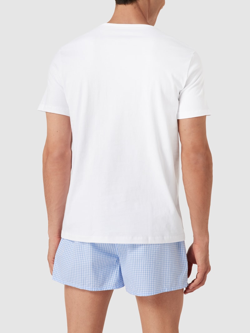 T-Shirt mit V-Ausschnitt im 2er-Pack Modell 'ComfortS' in weiß