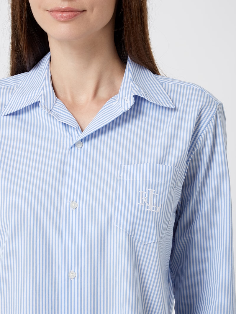 Nachthemd mit Streifenmuster in blau