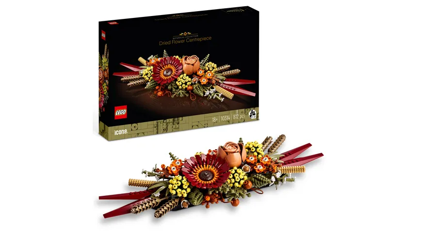 LEGO 10314 Icons Trockenblumengesteck, Blumen der Botanical Collection