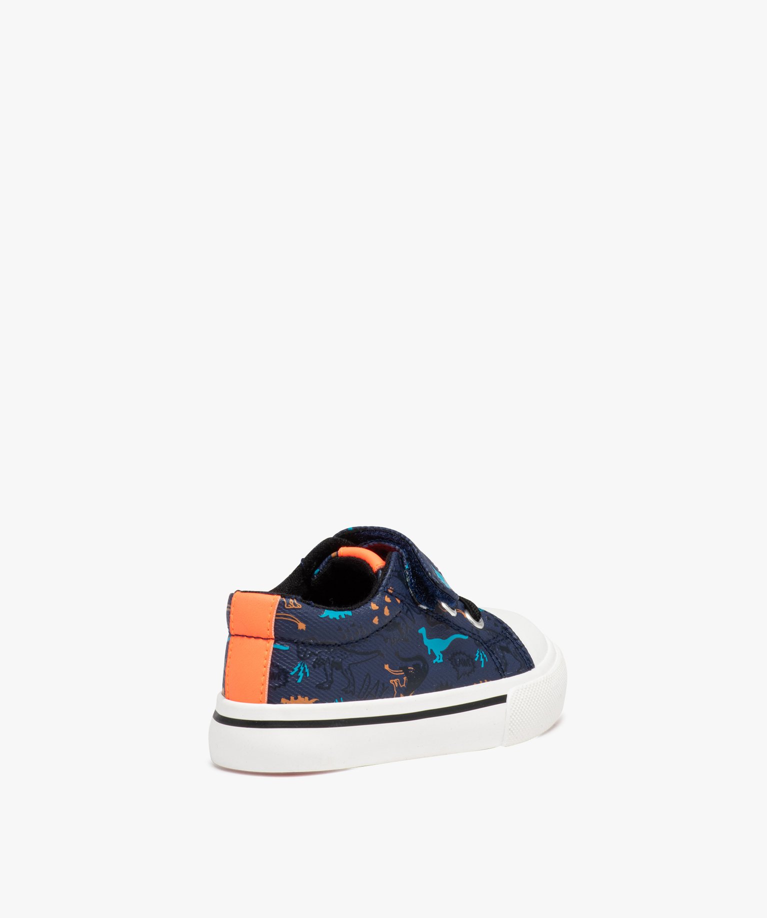 Baskets bébé Garçon à motifs dinosaures et à scratch bleu | GEMO