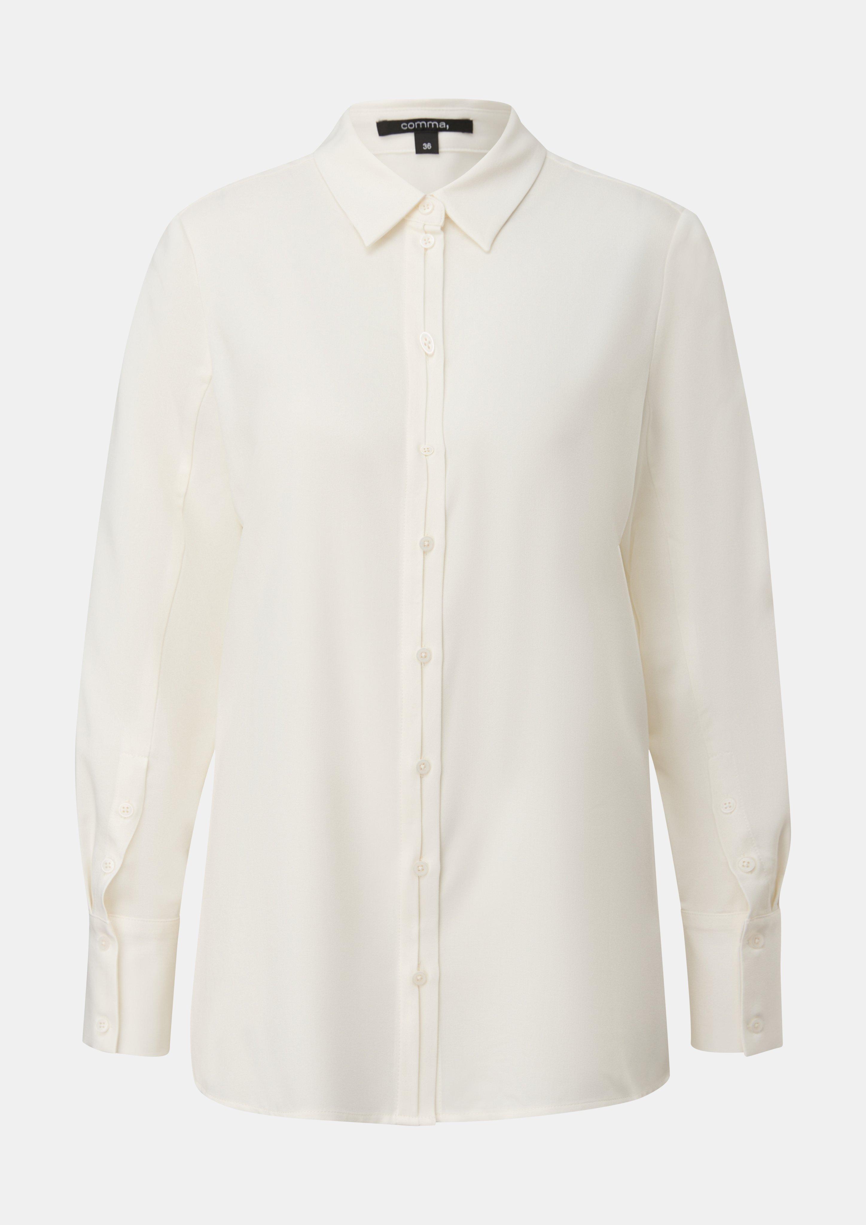 Bluse mit Knopfleiste - weiß