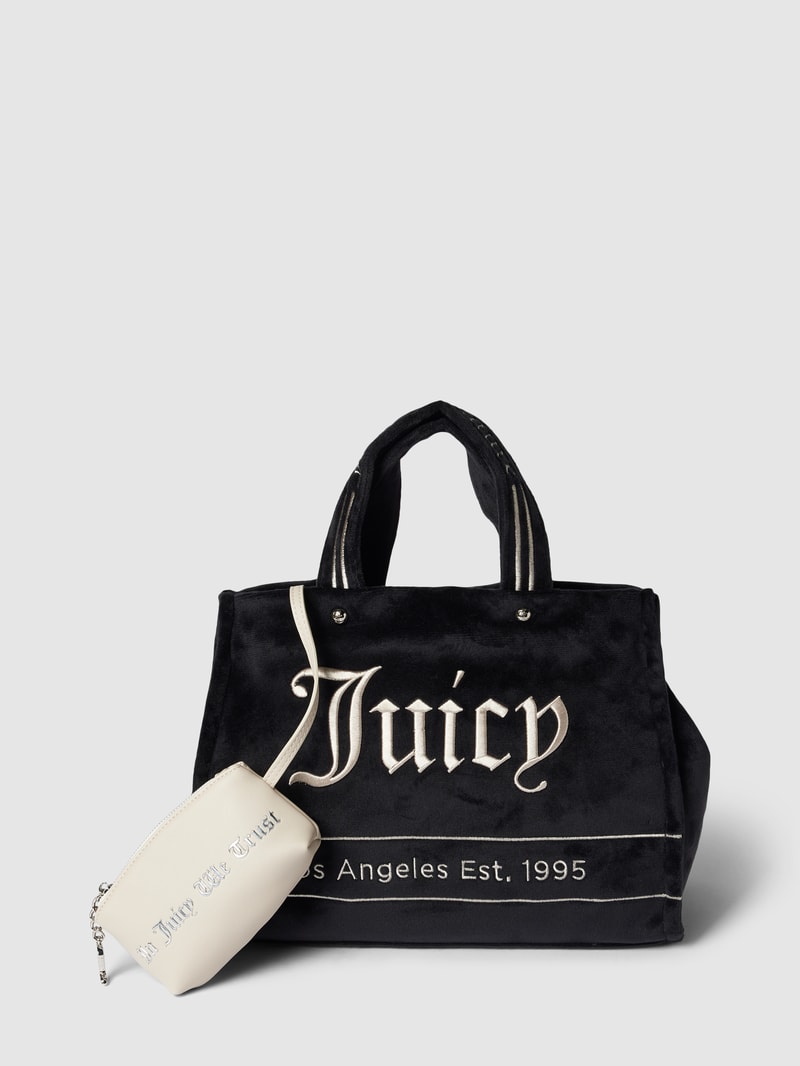 Bowling Bag mit Label-Stitching Modell 'IRIS' in schwarz