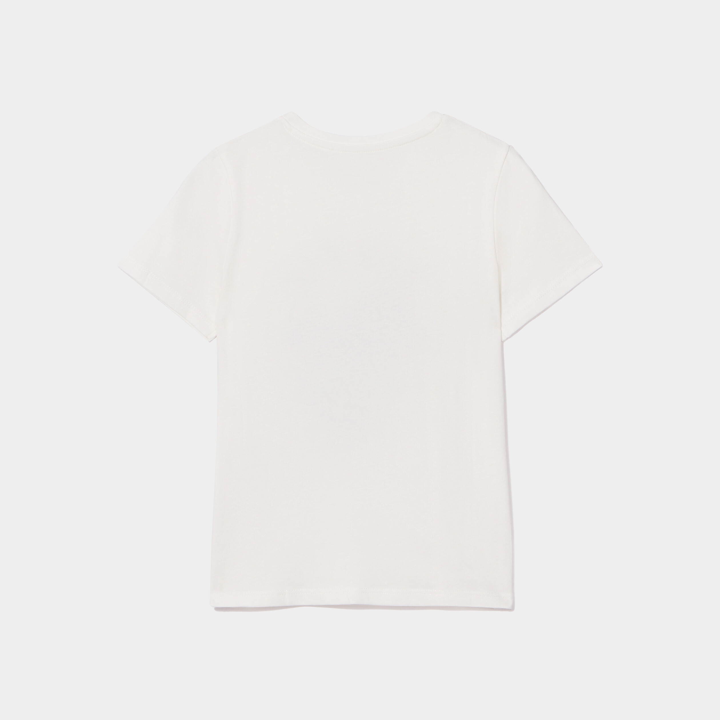 T-shirt col rond manches courtes coton blanc garçon | La Halle