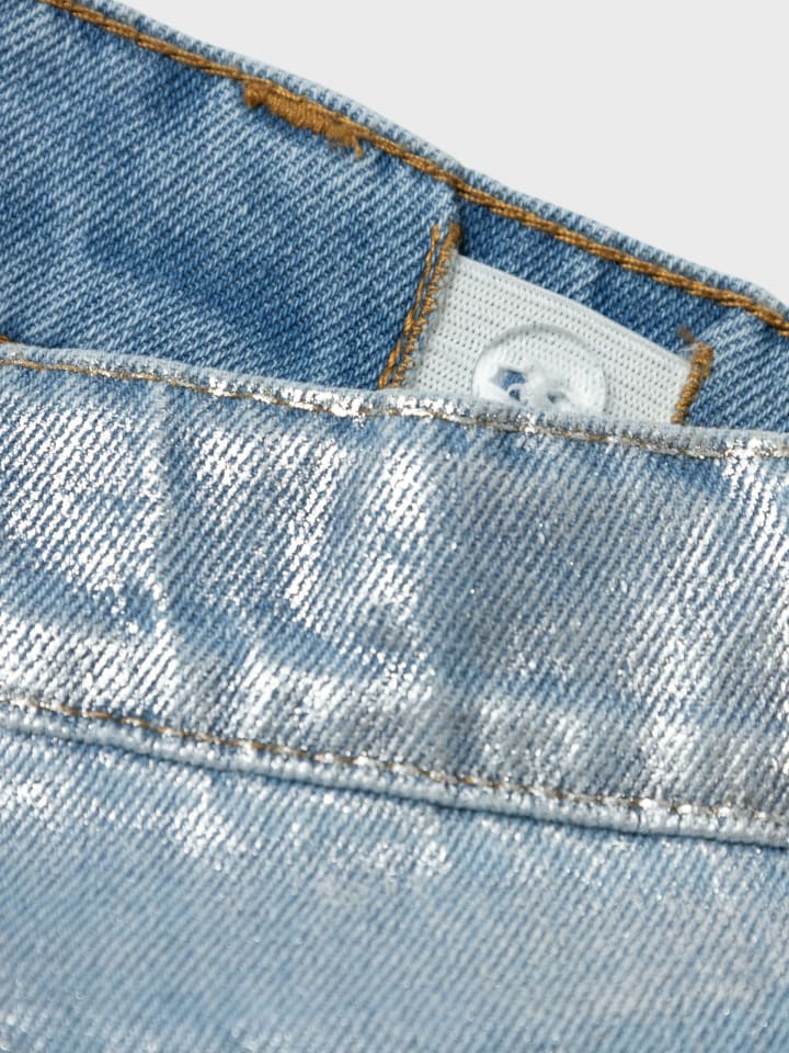 name it Metallic Jeans NKFROSE STRAIGHT JEANS in light blue denim günstig kaufen