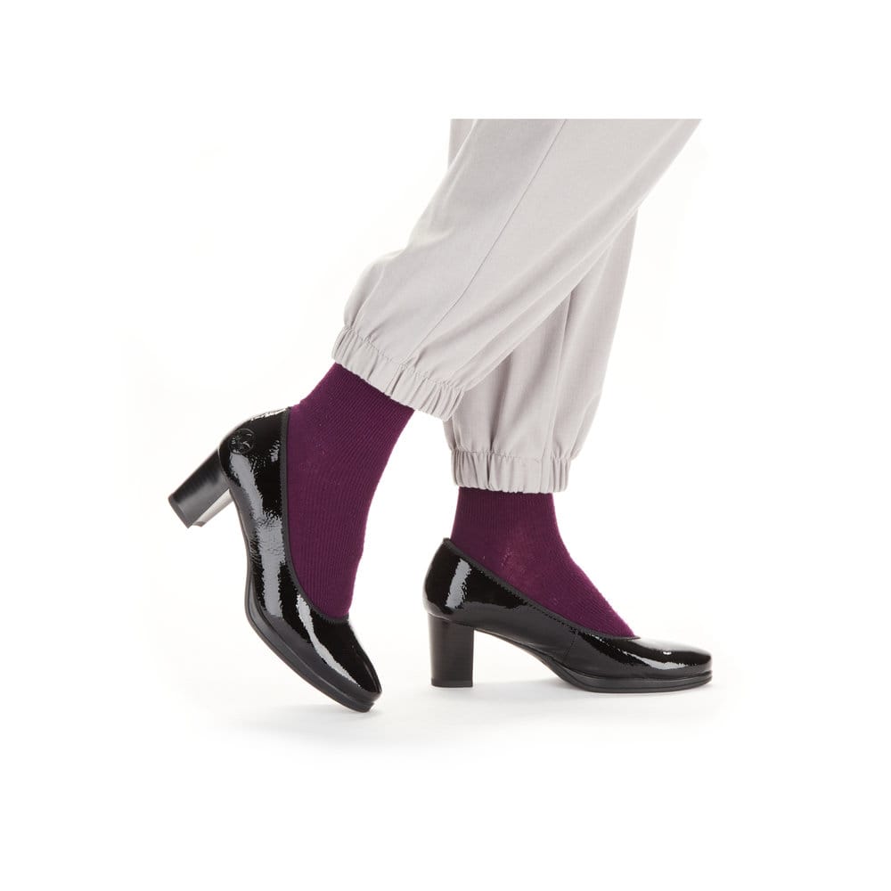 Rieker Damen Pumps glanzschwarz