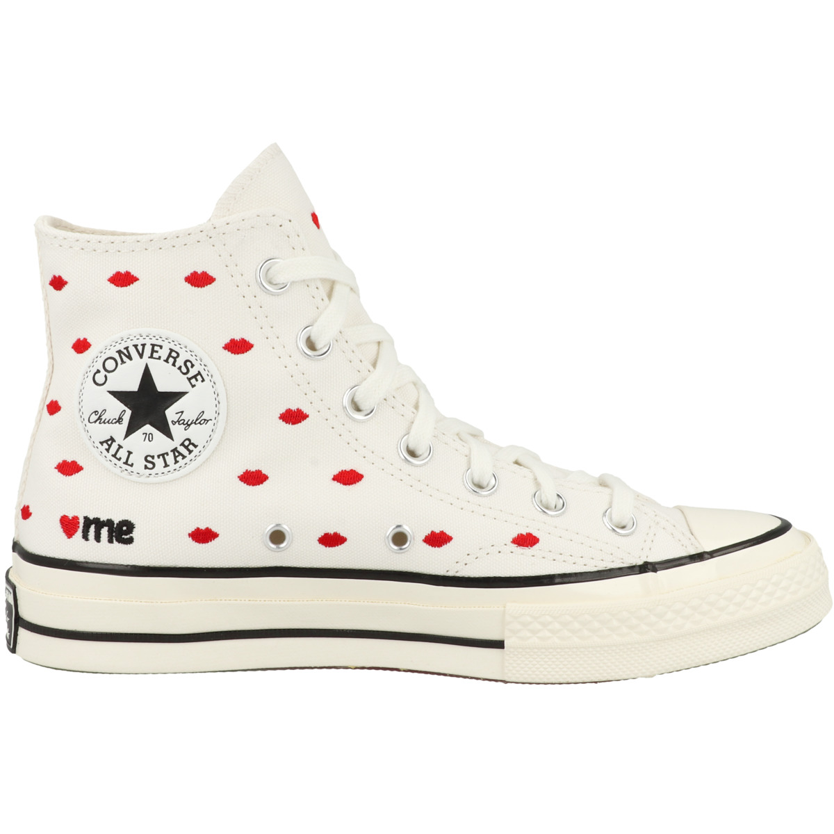 Converse Chuck 70 High Embroidered Lips Sneaker mid beige