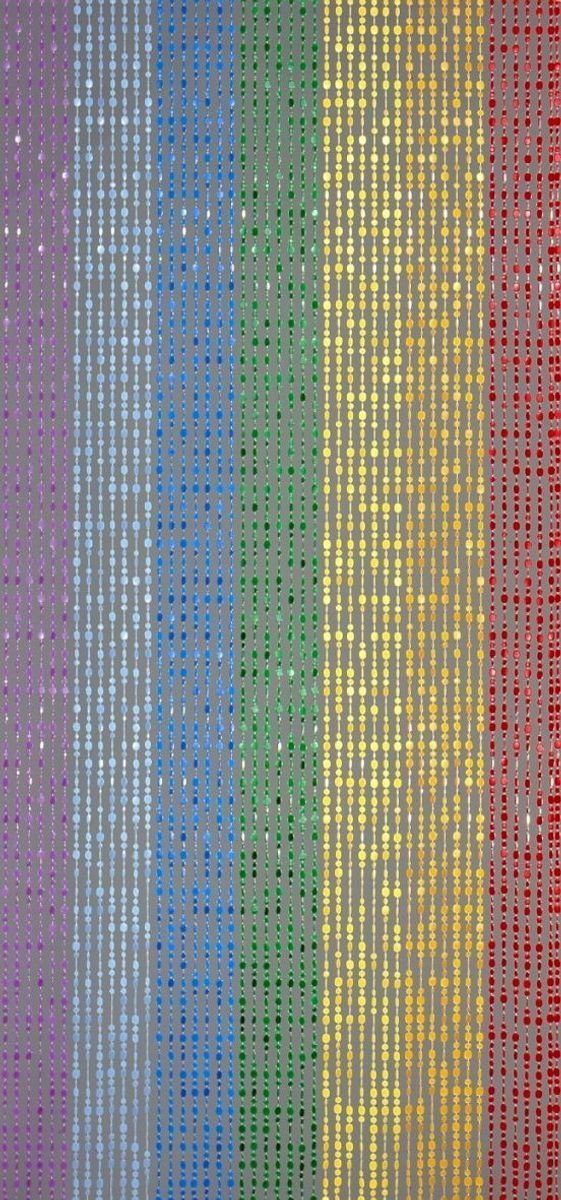 Türvorhang Conacord Decona Colorado Perlenvorhang bunt, CONACORD, Ösen, halbtransparent, 90 x 200 cm, Kunststoff - hohe Strangdichte