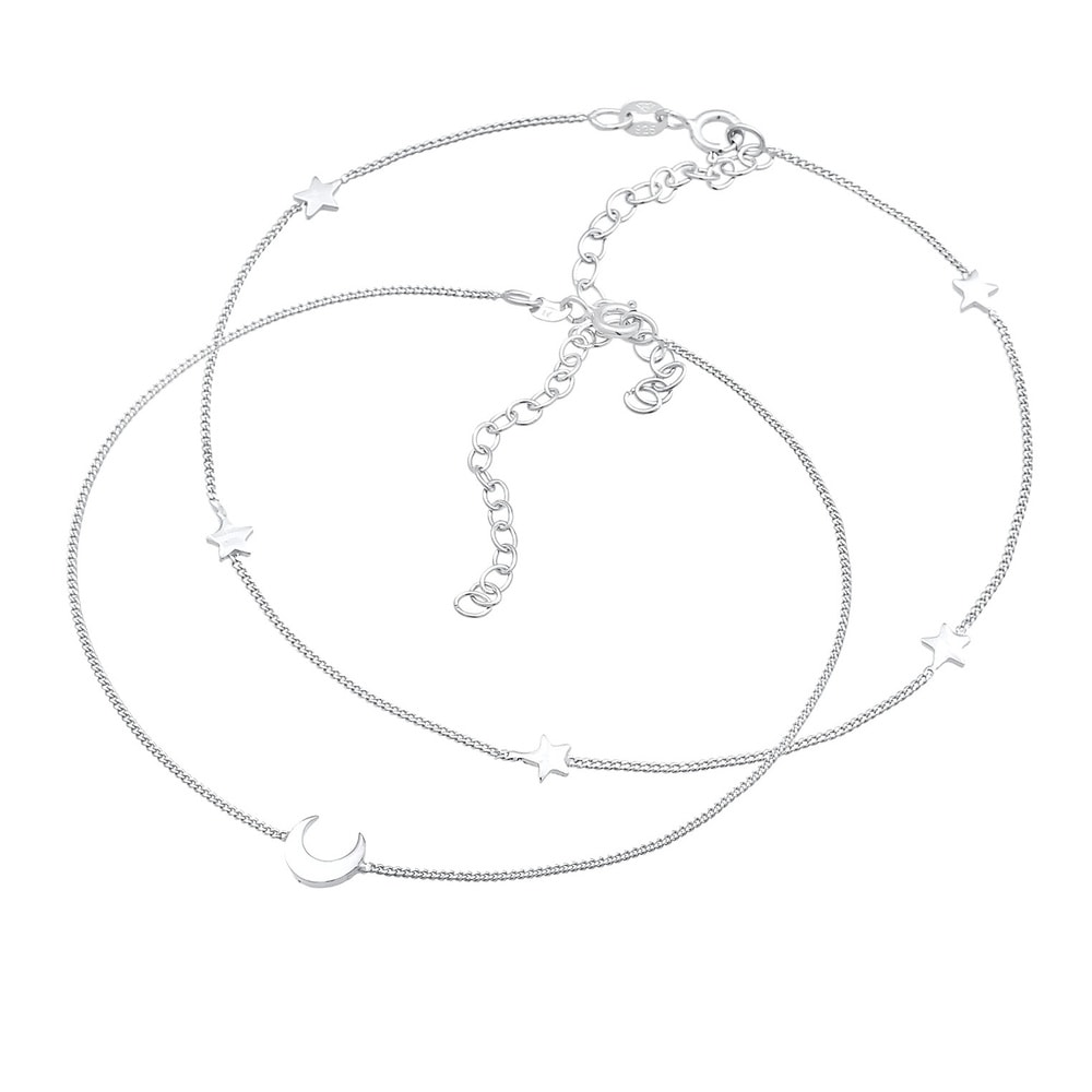 Elli Elli Bracelet de Cheville Femmes bracelet de cheville étoile demi-lune astro set  Bijoux