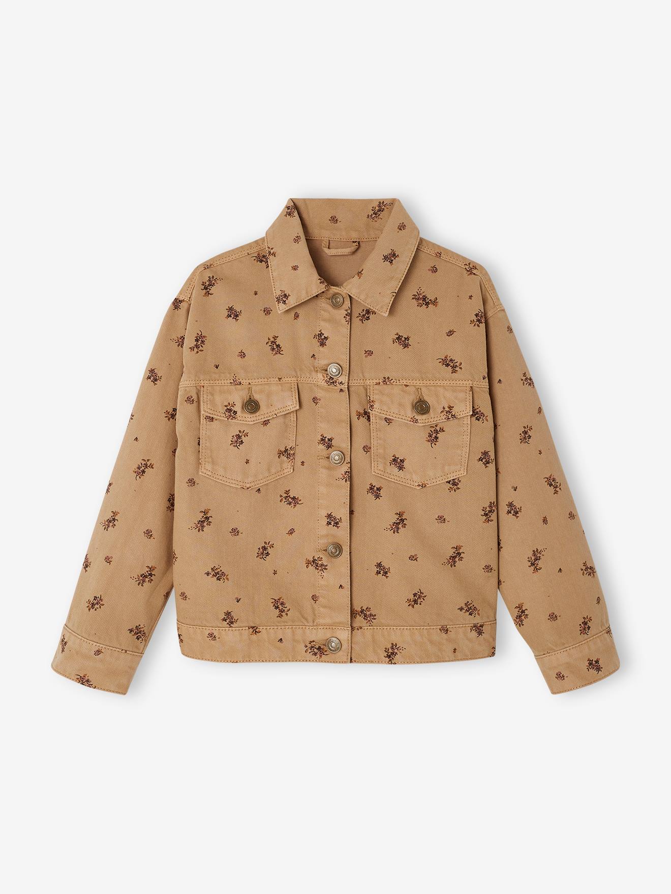 Vertbaudet Leichte Mädchen Jacke - beige bedruckt