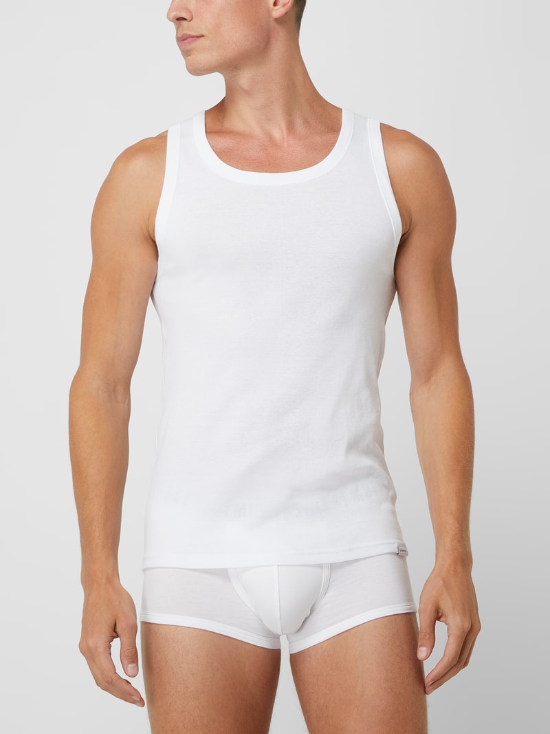 Tanktop aus Baumwolle im 2er-Pack in weiß