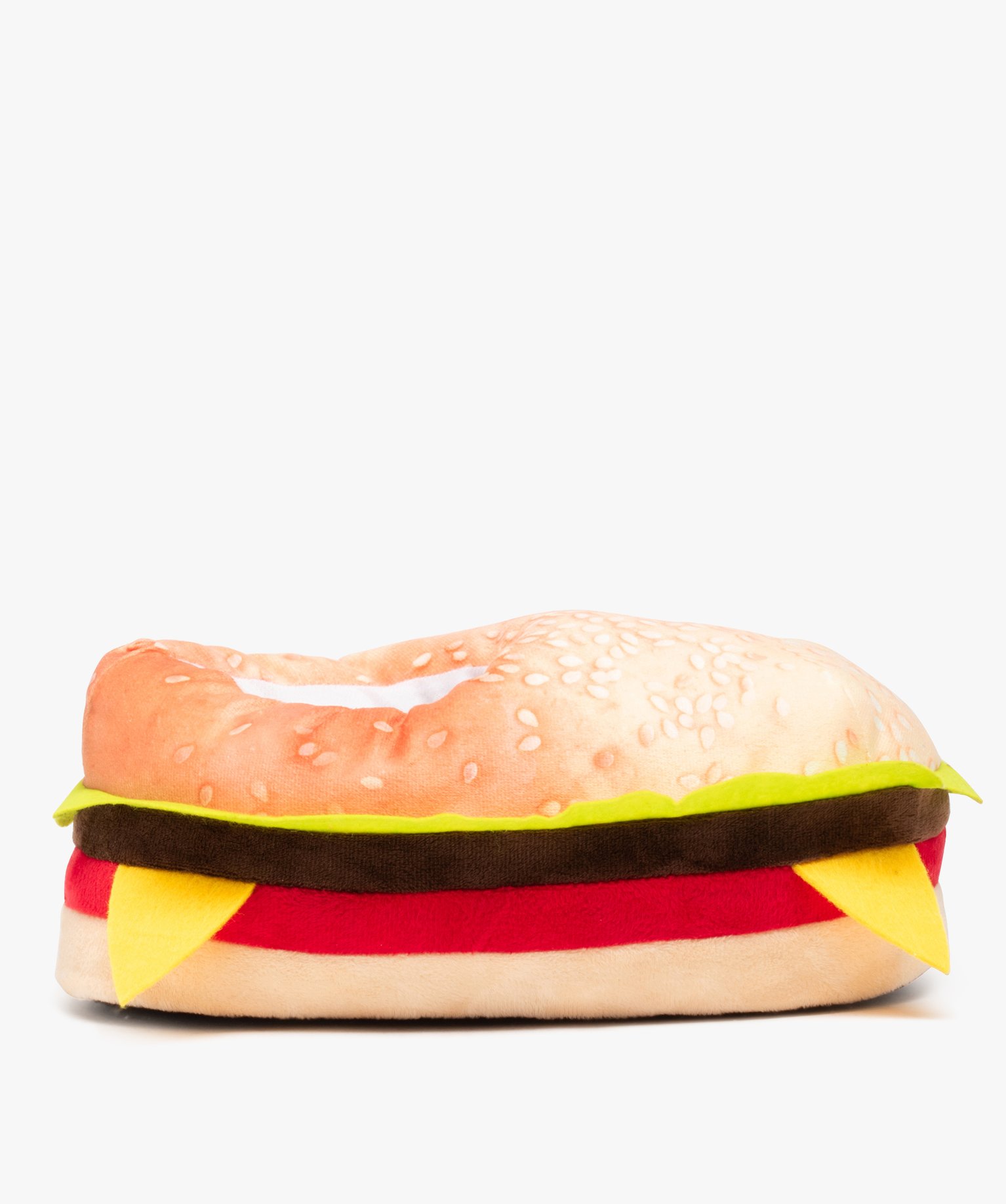 Chaussons homme en velours burger fantaisie multicolore | GEMO