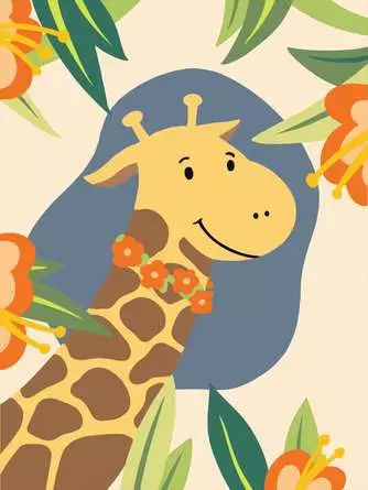 CreArt Hallo Baby: Giraffe - Malen nach Zahlen für Erwachsene