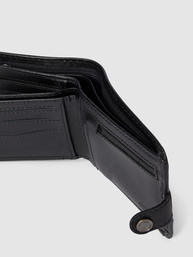 Portemonnaie mit Druckknopfverschluss Modell 'VALLEY' in schwarz