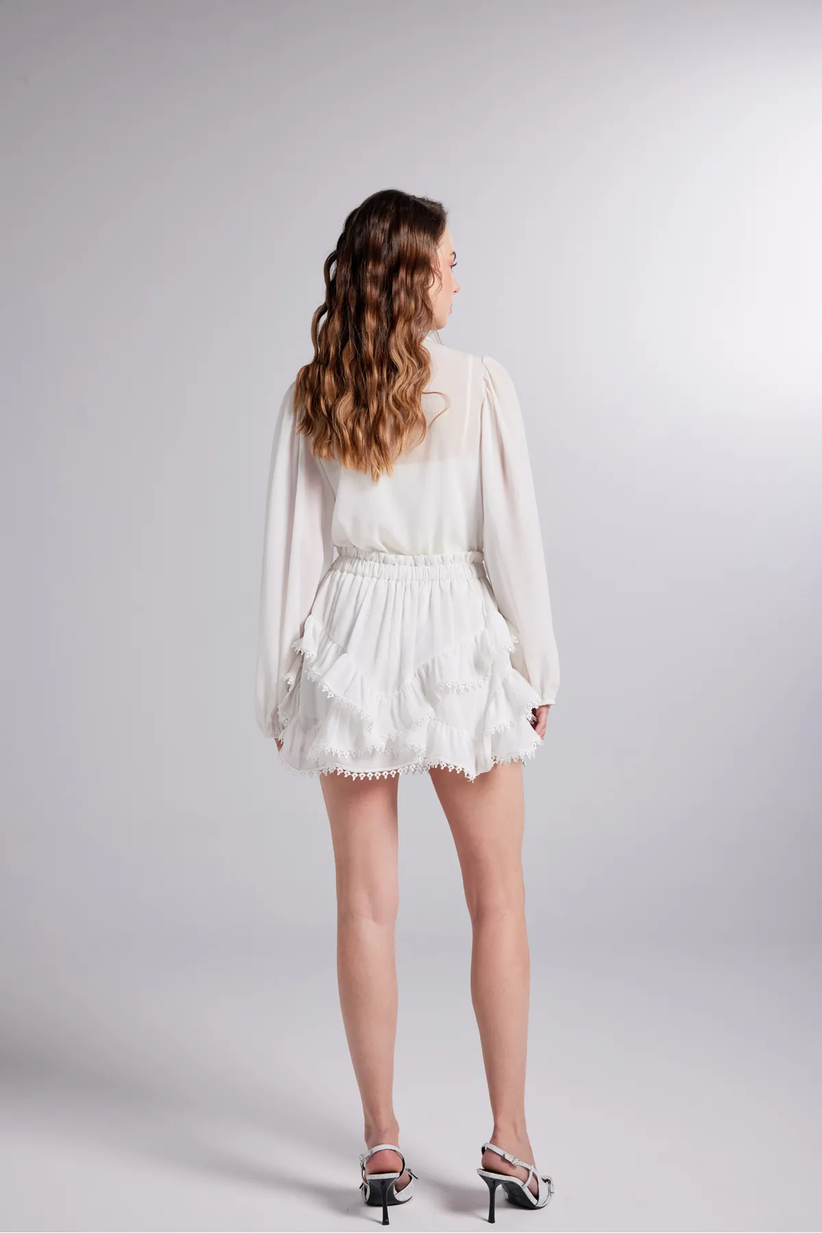 HOLLY LOLLY  Pixie-Shirt mit Stickerei, detailliertes Unterhemd, Weiß