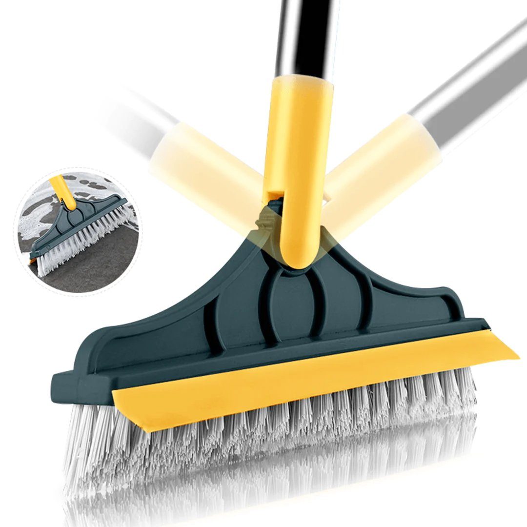 MAVURA Wischmopp SCHRUBBEX 2in1 Bodenschrubberbürste Bodenbürste Bodenwischer Abzieher Fugenbürste Fugenreiniger Bodenabzieher Boden Bürste Schrubber