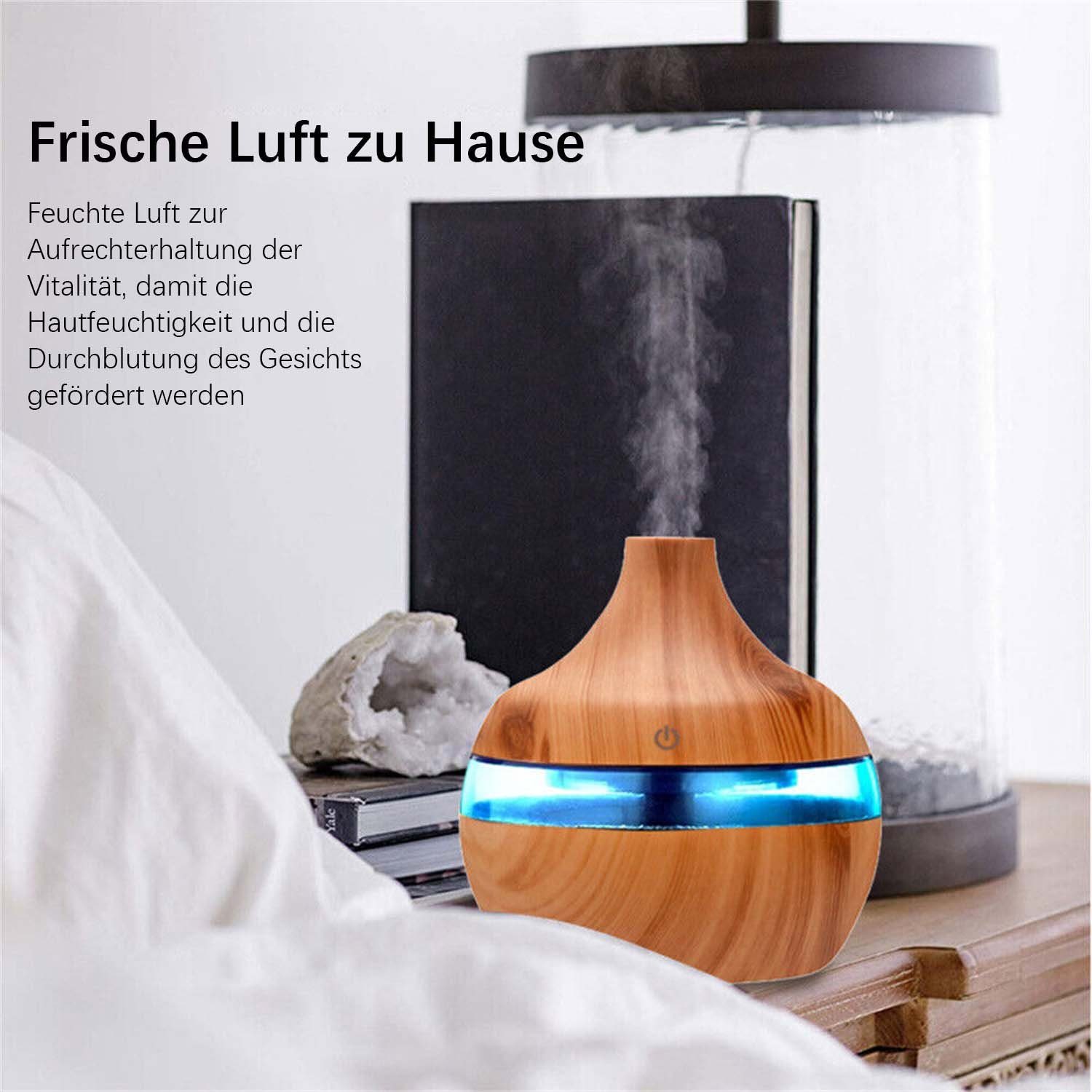 Yoyaxi Luftbefeuchter Luft-Aromatherapie-Reiniger, LED-Luftbefeuchter für ätherische Öle, Ultraschall-Aroma-Diffusor