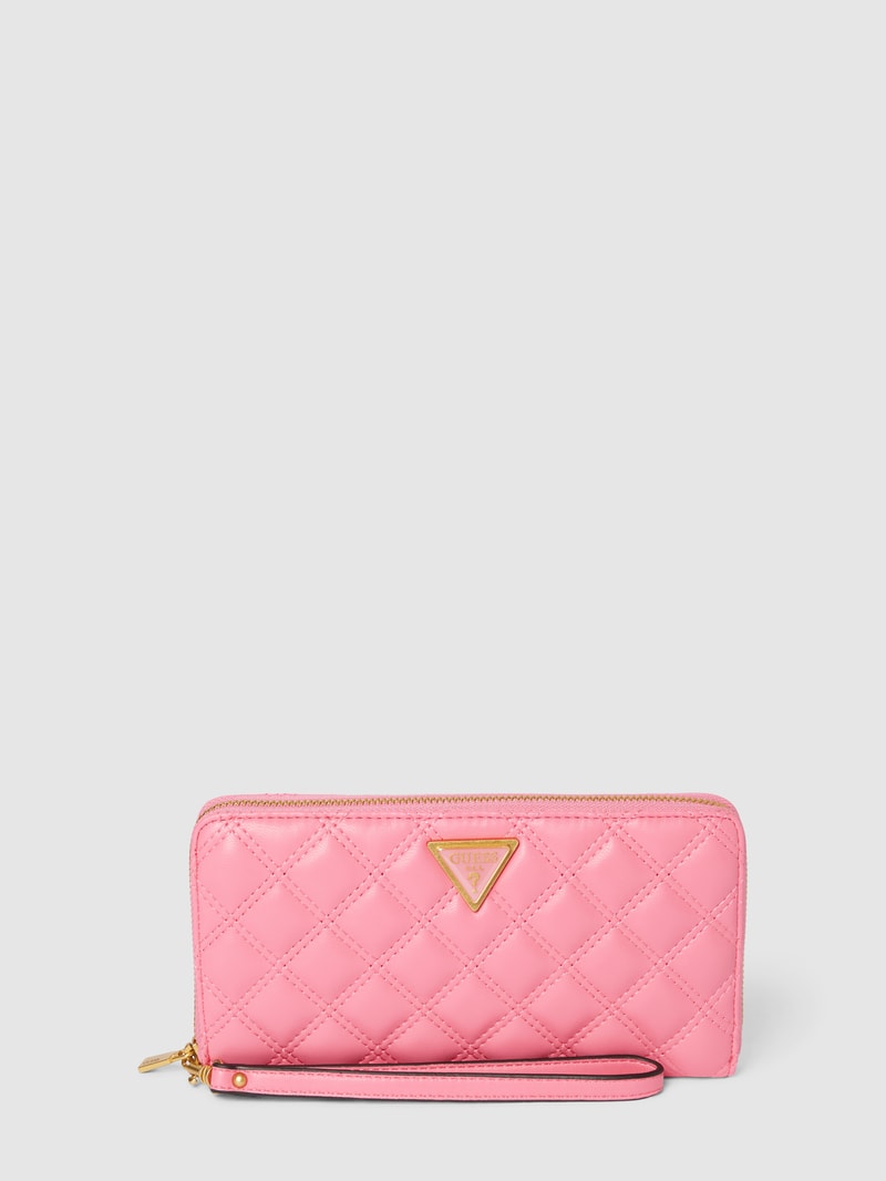 Portemonnaie mit Steppnähten Modell 'GIULLY' in pink