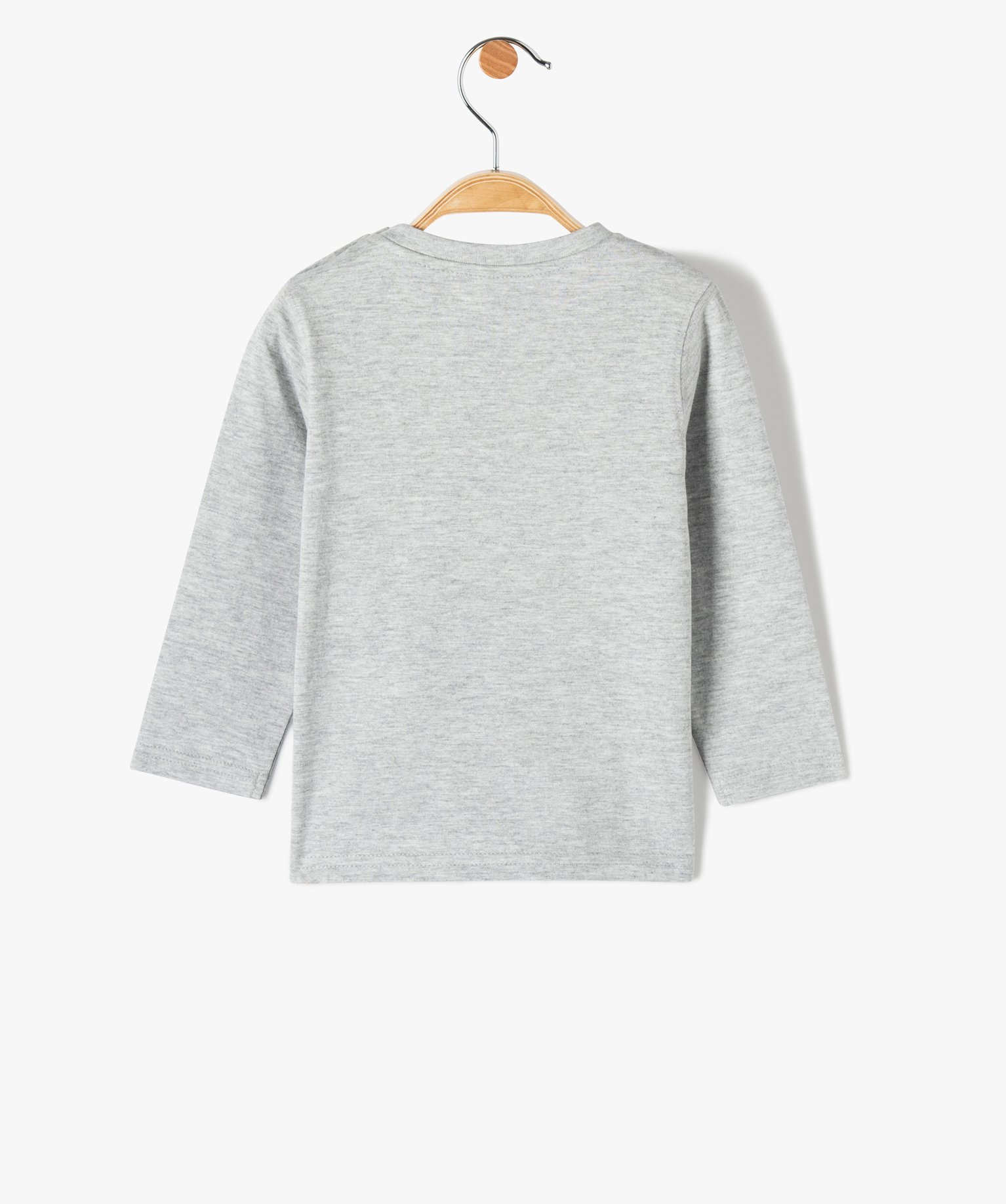 Tee-shirt bébé Garçon à manches longues imprimé ourson ... gris clair | GEMO