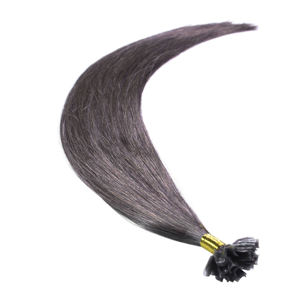 hair2heart Extensions à chaud Bonding Premium cheveux naturels #19 Marron cendré 0.5g extensions