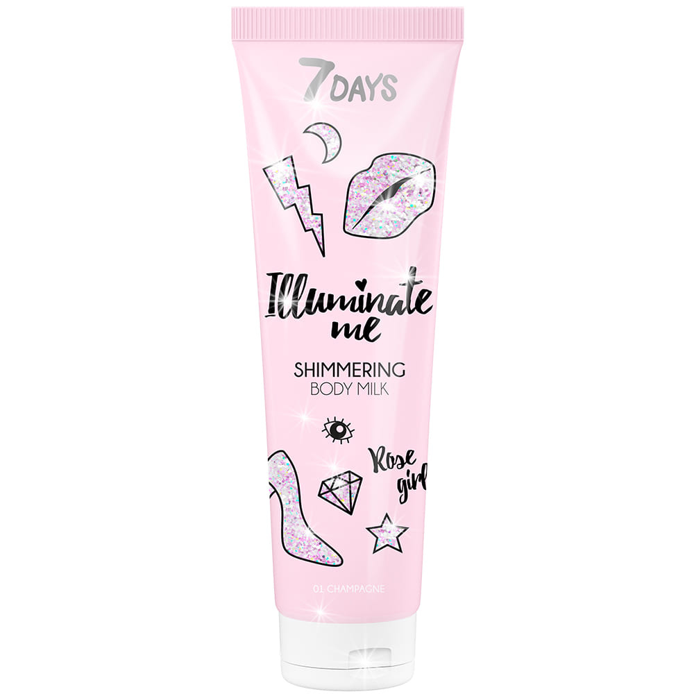 7days Rose Girl Shimmering Body Milk Lait corps chatoyant