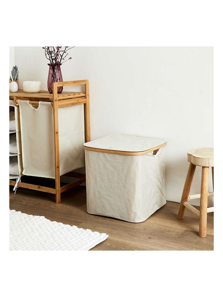 THE HOME DECO FACTORY Aufbewahrungskorb in Creme/ Natur - (B)38 x (H)38 x (T)38 cm günstig kaufen onesize
