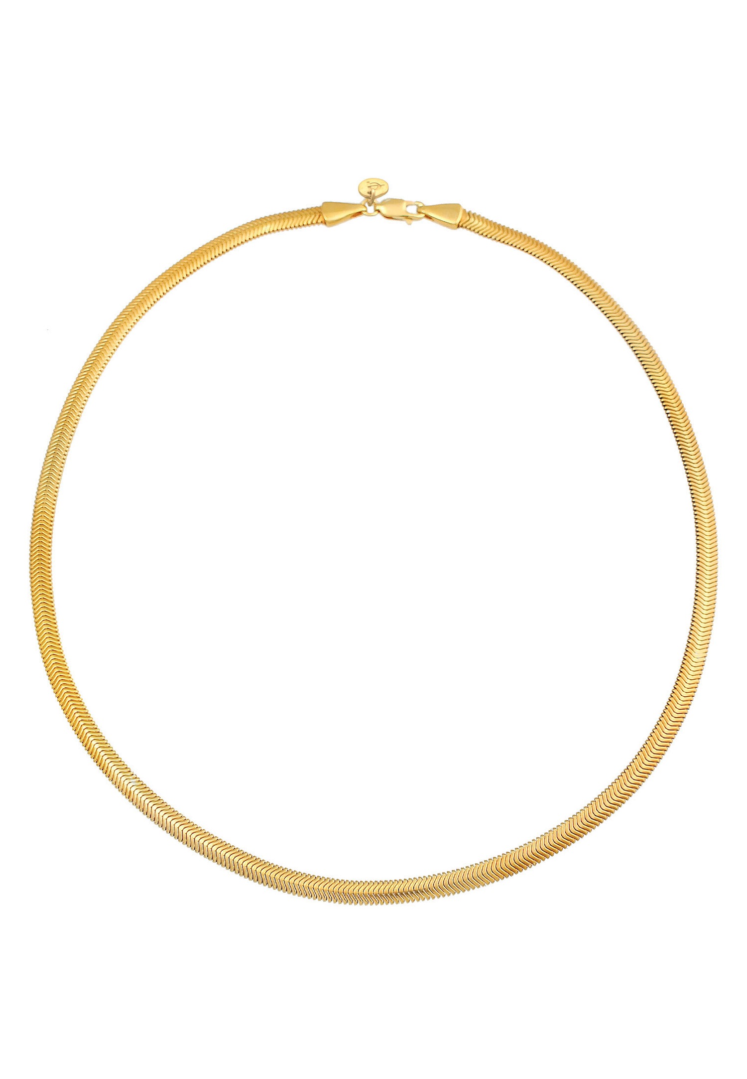 Collana Elli PREMIUM elegante a maglia piatta con motivo a chevron per donna, stile da blogger di tendenza, argento sterling 925