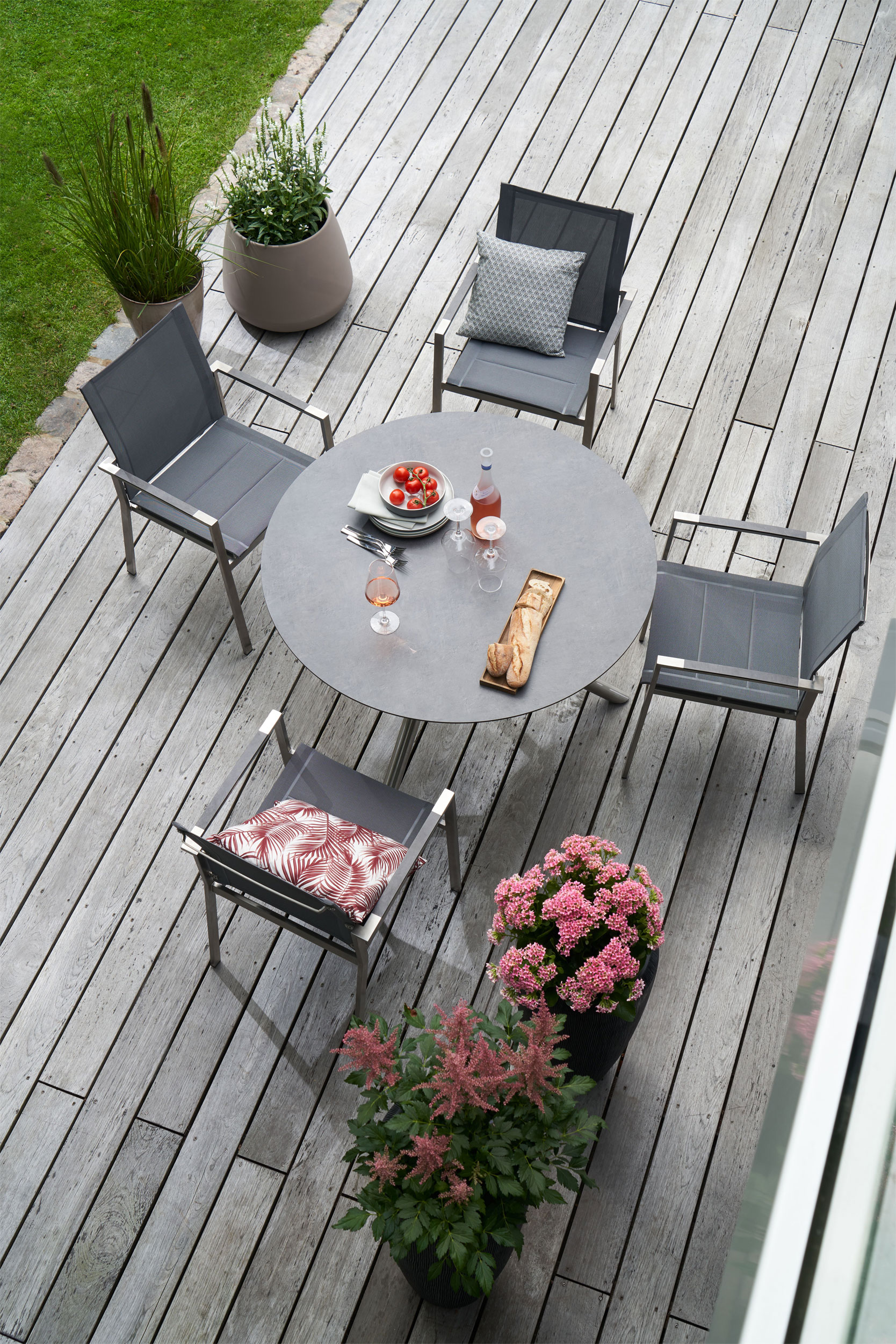 OUTDOORGartenstuhl Edelstahl/HPL