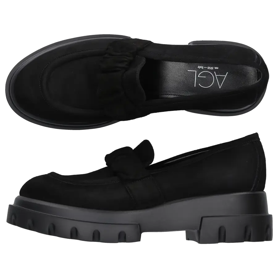 AGL Attilio Giusti Leombruni - Loafer CELESTE Nubukleder - schwarz