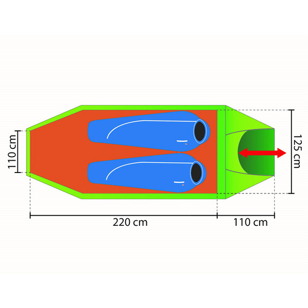 ANTAO II LIGHT - Tunnelzelt