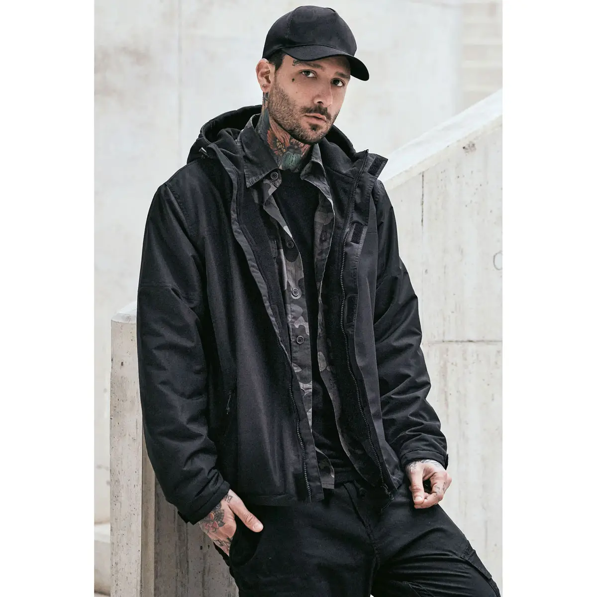Brandit Windbreaker Frontzip schwarz