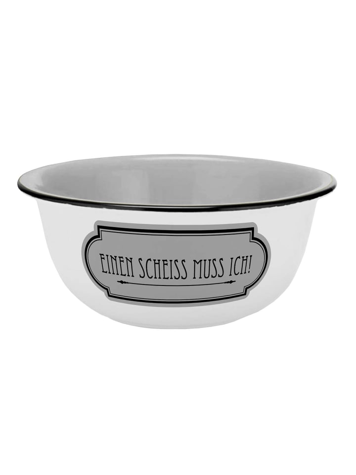 Geda Labels Müslischale Einen Scheiss muss ich Emaille-Optik in Grau - 600 ml günstig kaufen onesize