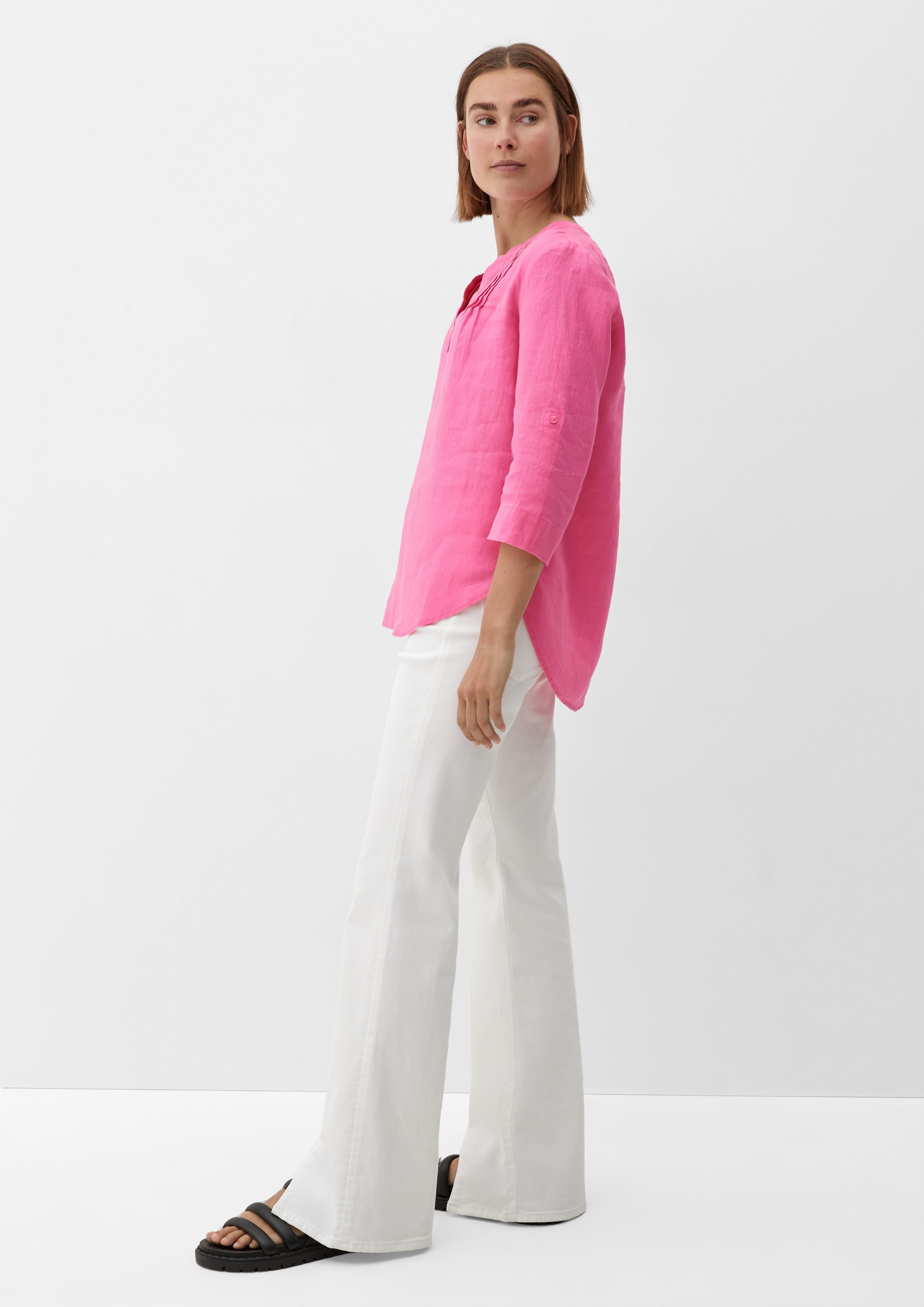 Leinenbluse mit Pintucks  2129193-4426