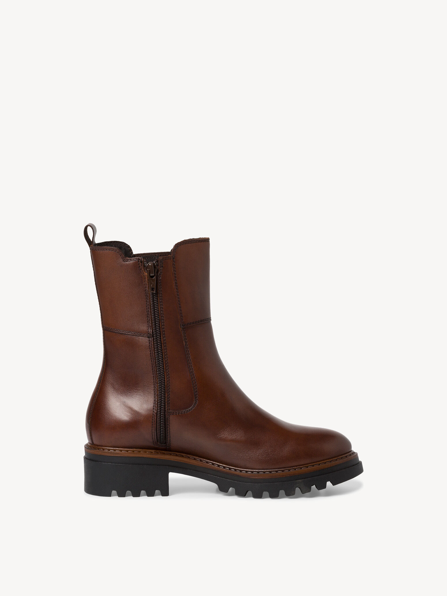 Bottine Chelsea en cuir - marron