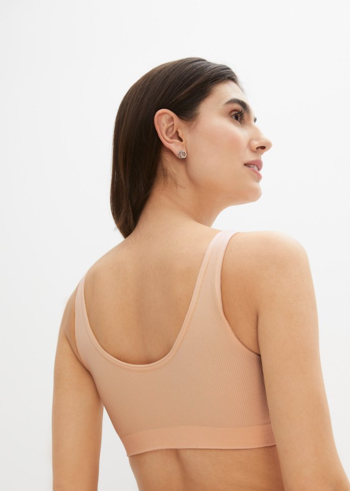 Geripptes Feel Comfort Seamless Bustier (2er Pack)