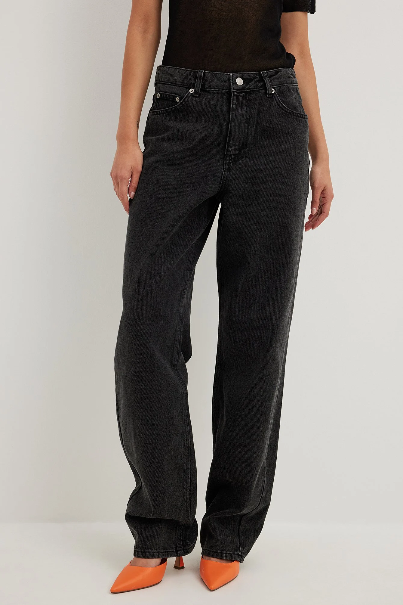 Lockere Jeans mit mittlerer Taille