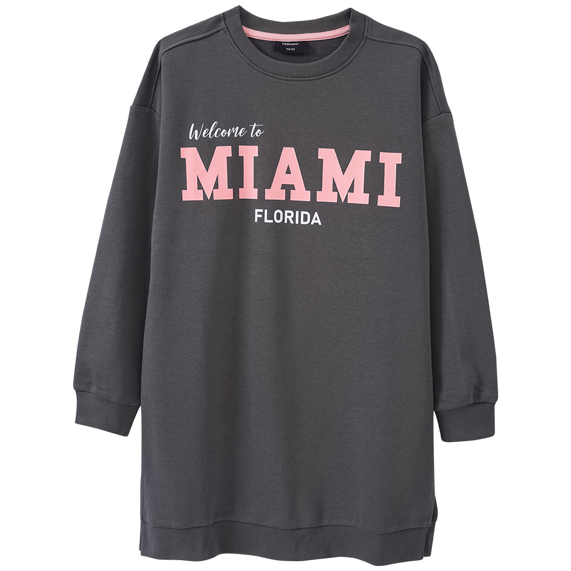 Mädchen Sweatkleid mit großem Print