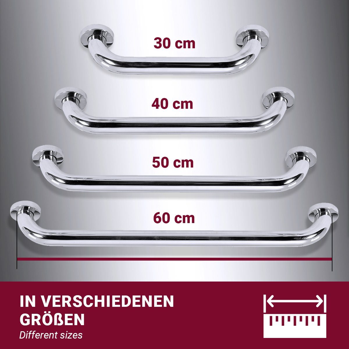 HOOZ Haltegriff Haltegriff für Dusche & Badewanne 30 cm - chrom