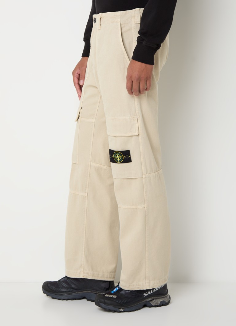 Pantaloni cargo cu croi larg Stone Island 30601 și logo