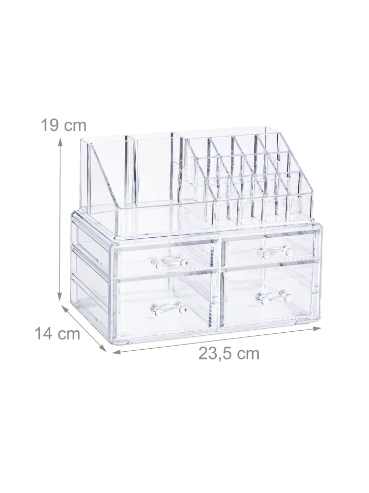 relaxdays Make Up Organizer in Transparent günstig kaufen onesize