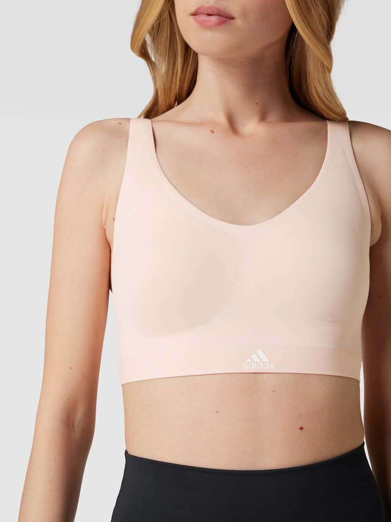 Bustier mit Label-Print Modell 'Naked' in hellrosa