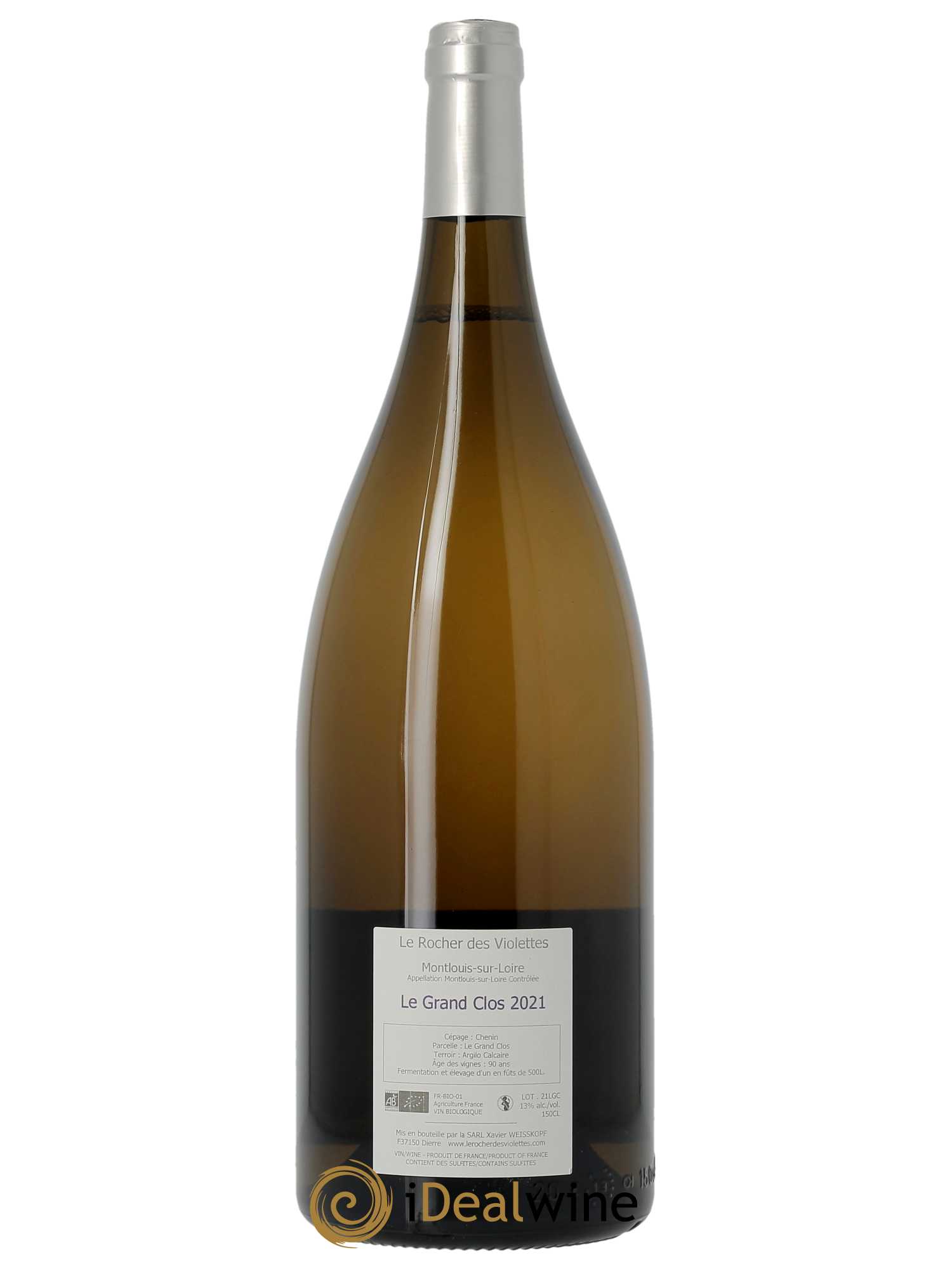Montlouis-sur-Loire Le Grand Clos (anciennement La Négrette) Le Rocher des Violettes  2021 - Lot de 1 Magnum