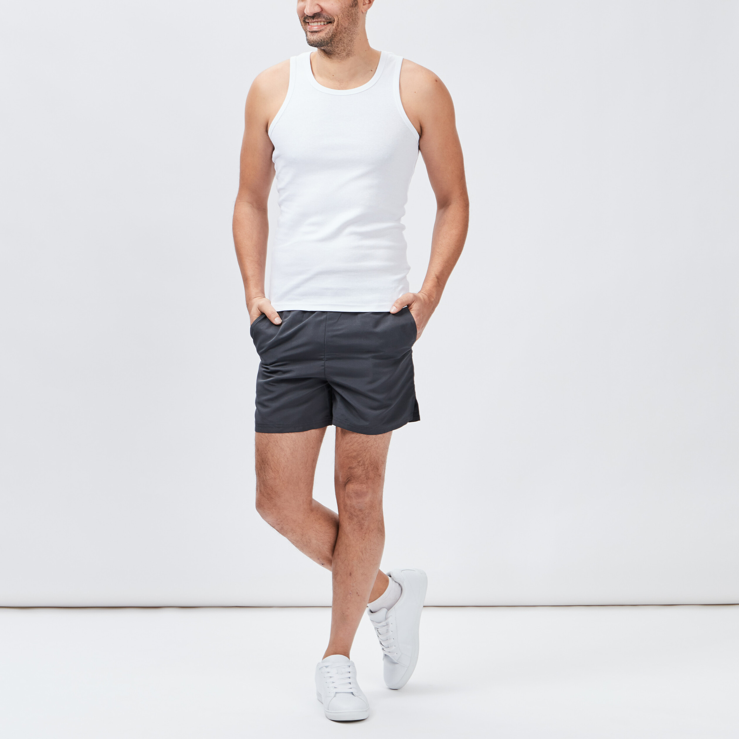 Débardeur coton bretelles larges blanc homme | La Halle