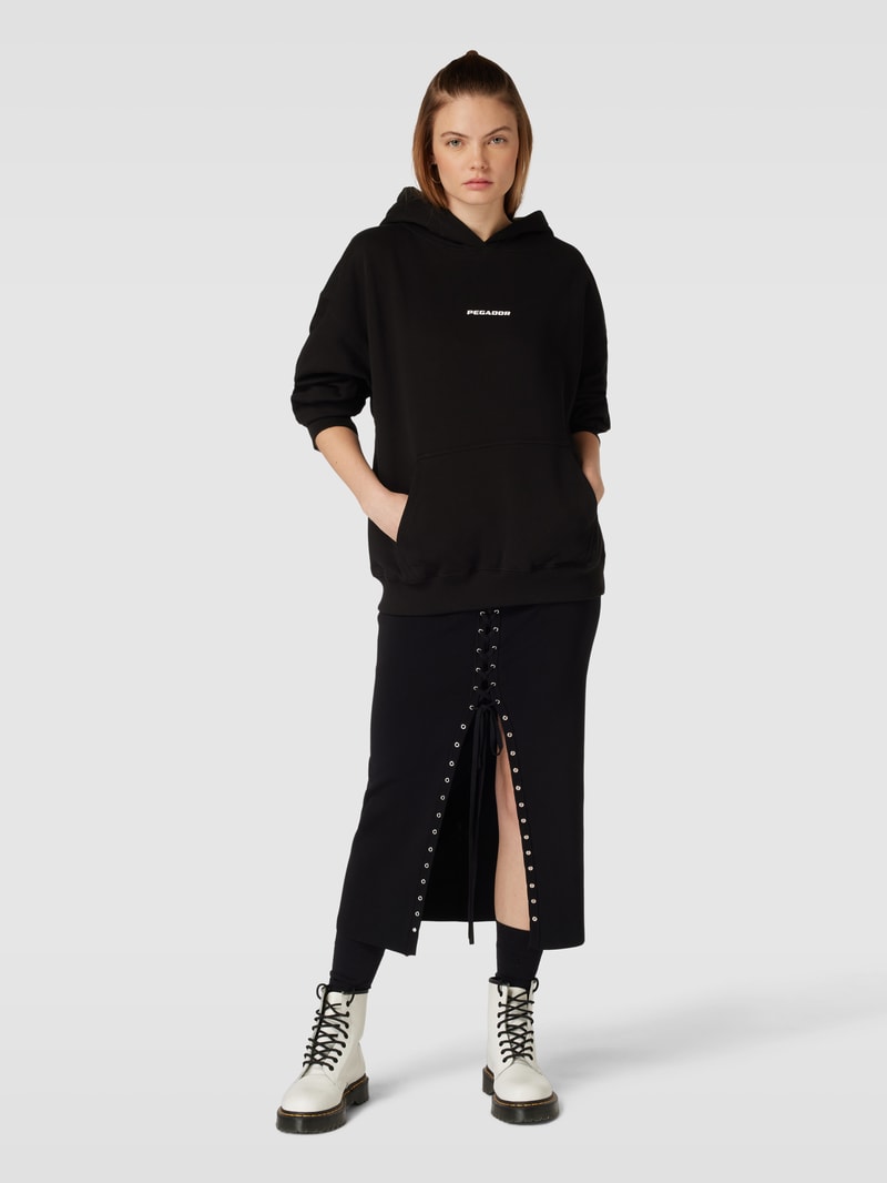 Hoodie mit Kapuze Modell 'ATNA' in black