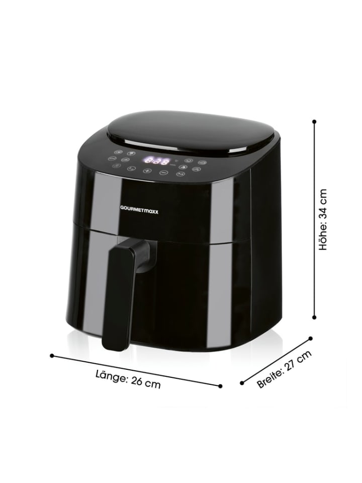 Gourmetmaxx GOURMETmaxx Heißluft-Fritteuse Digital - 4,5l - 1400W - schwarz günstig kaufen onesize