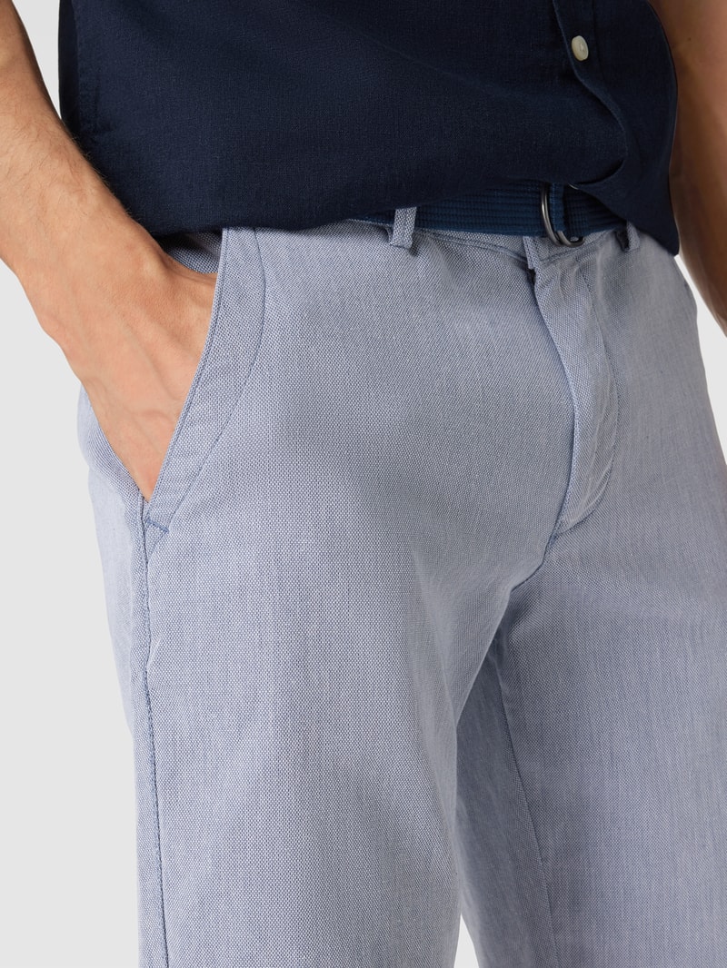 Bermudas mit Stoffgürtel in blau