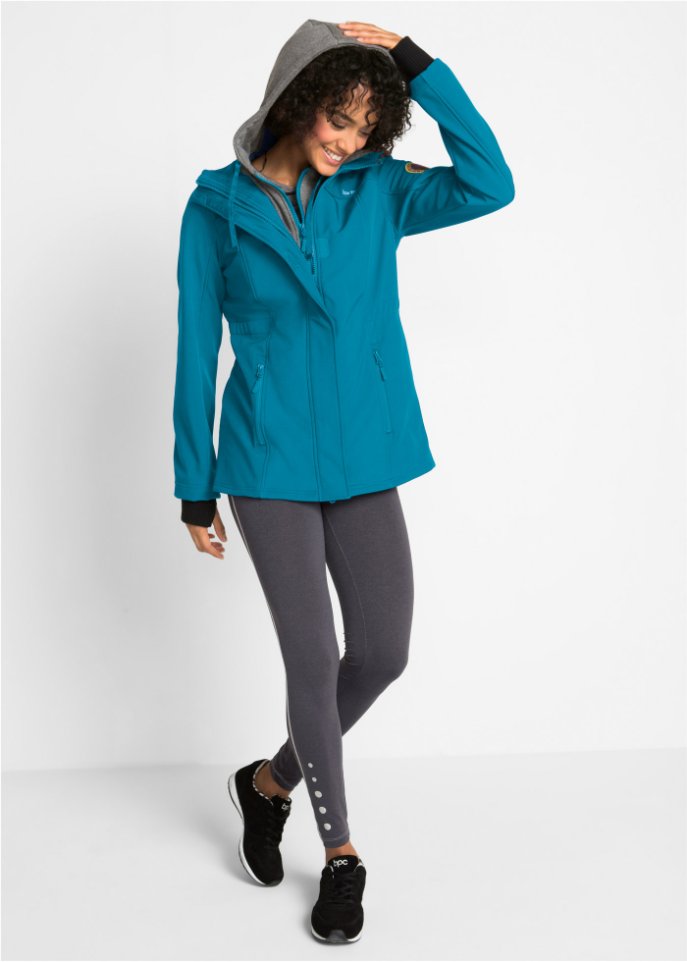 Softshell-Longjacke, 2 in 1-Optik