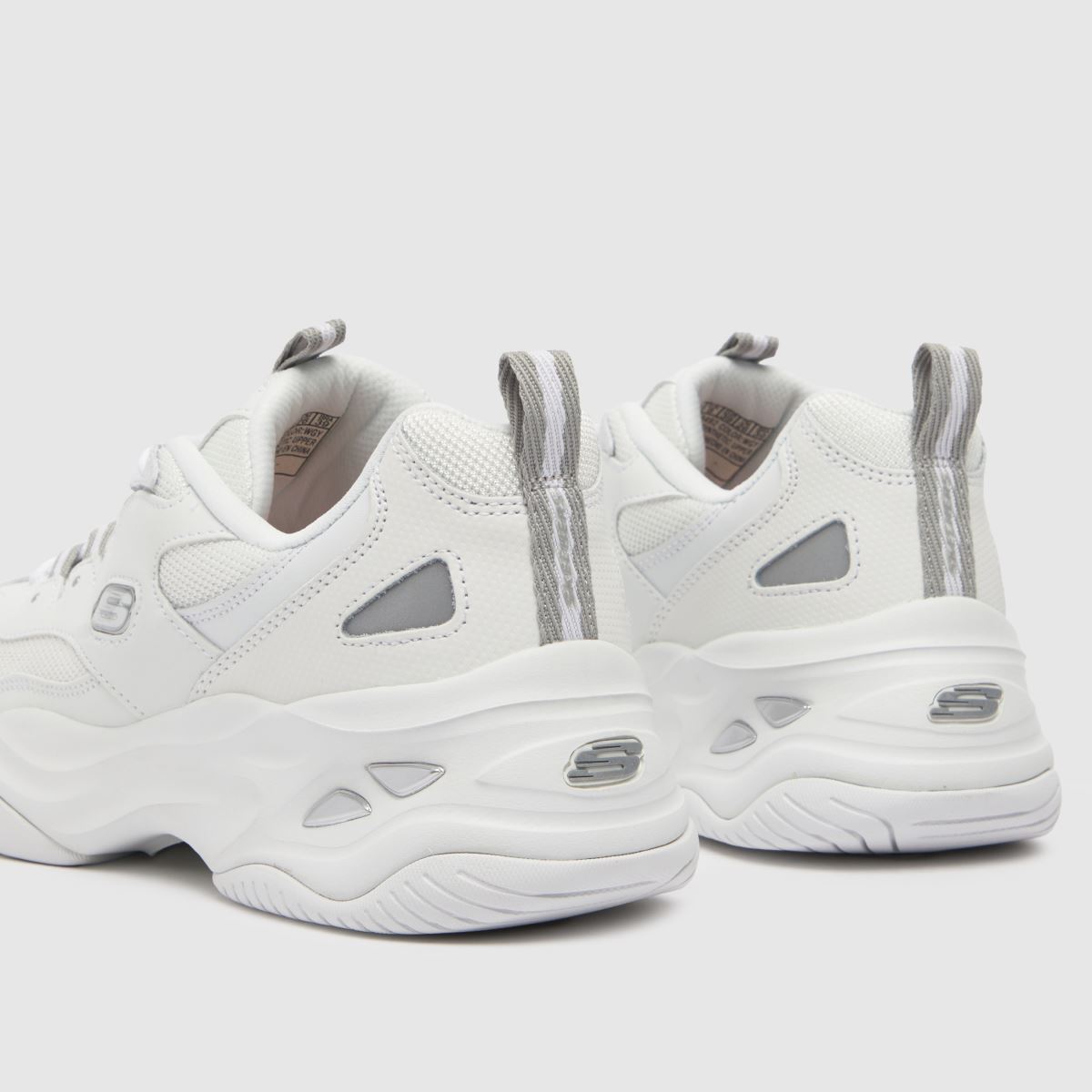 Športni copati SKECHERS dlite 4.0 v beli in sivi barvi