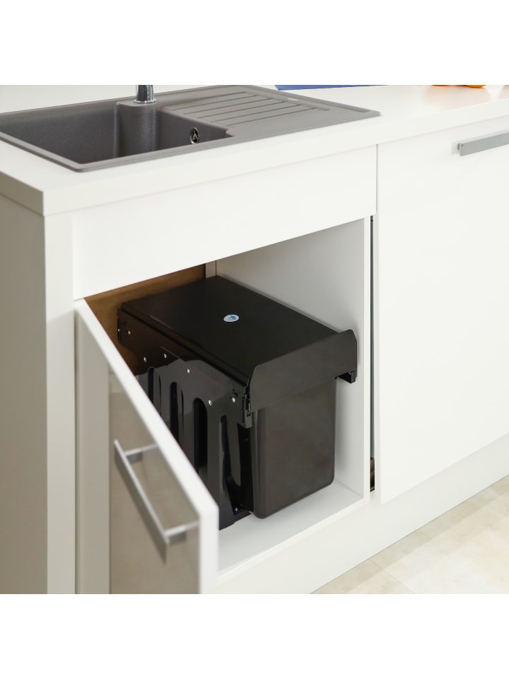 relaxdays Mülltrennsystem Schwarz 2x8L günstig kaufen onesize