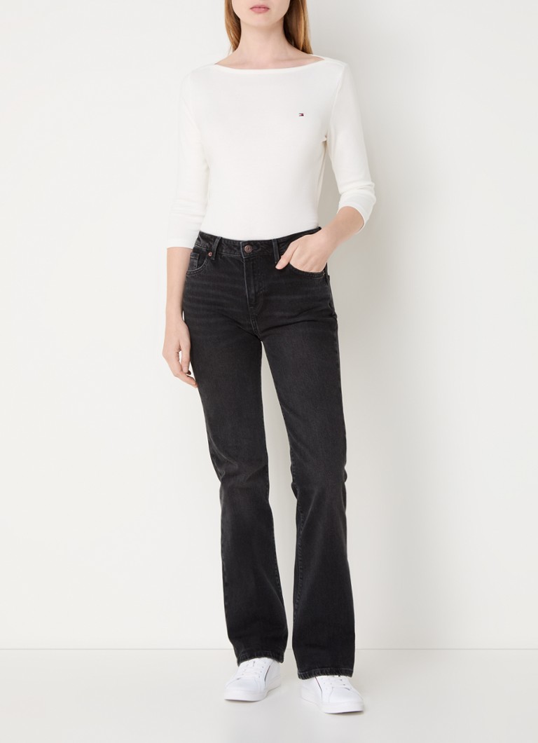 Blugi evazați cu talie înaltă Tommy Hilfiger, de culoare spălată